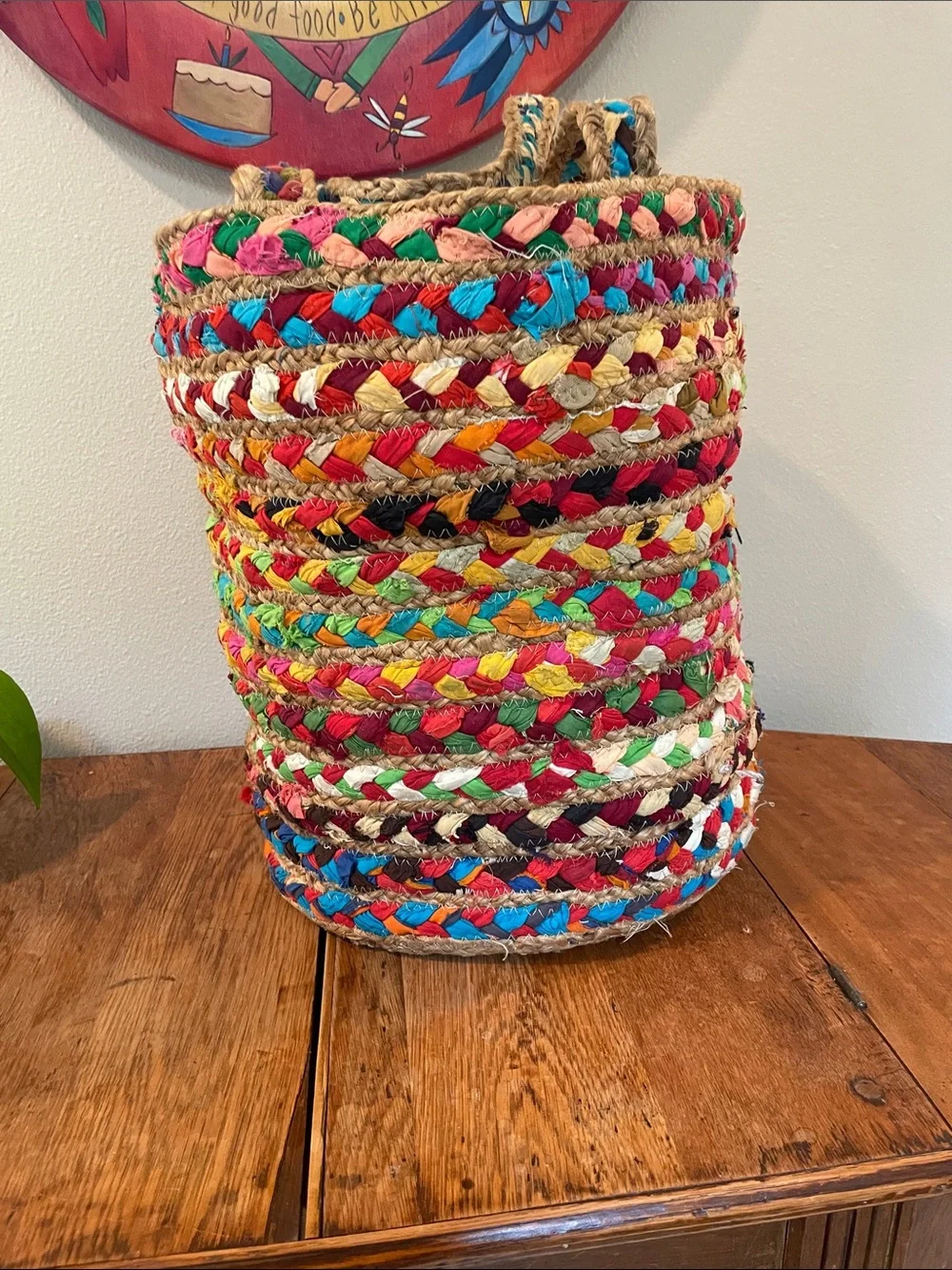Handwoven Jute & Upcycled Fabric | 12
